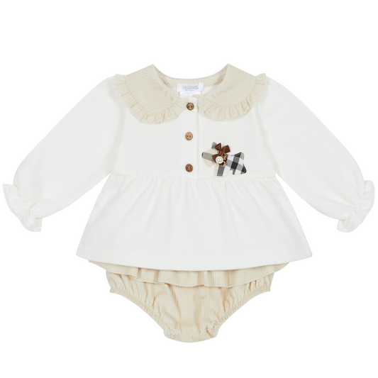 Deolinga Girls Two Piece Beige Set