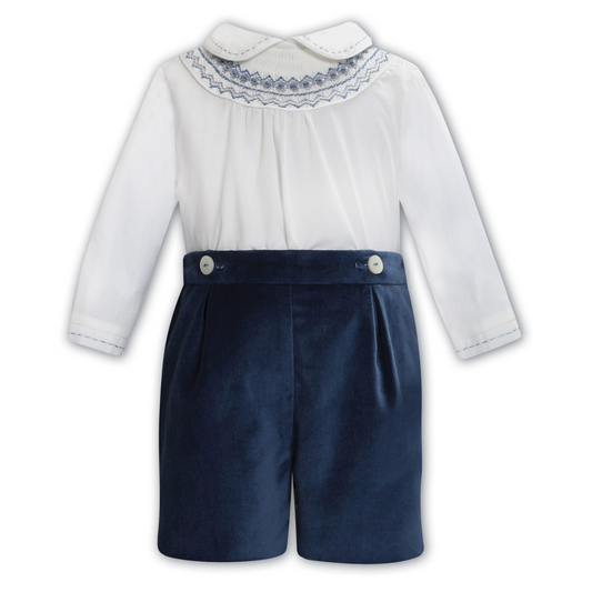 Sarah Louise Two Piece Smock French Navy Set 013431