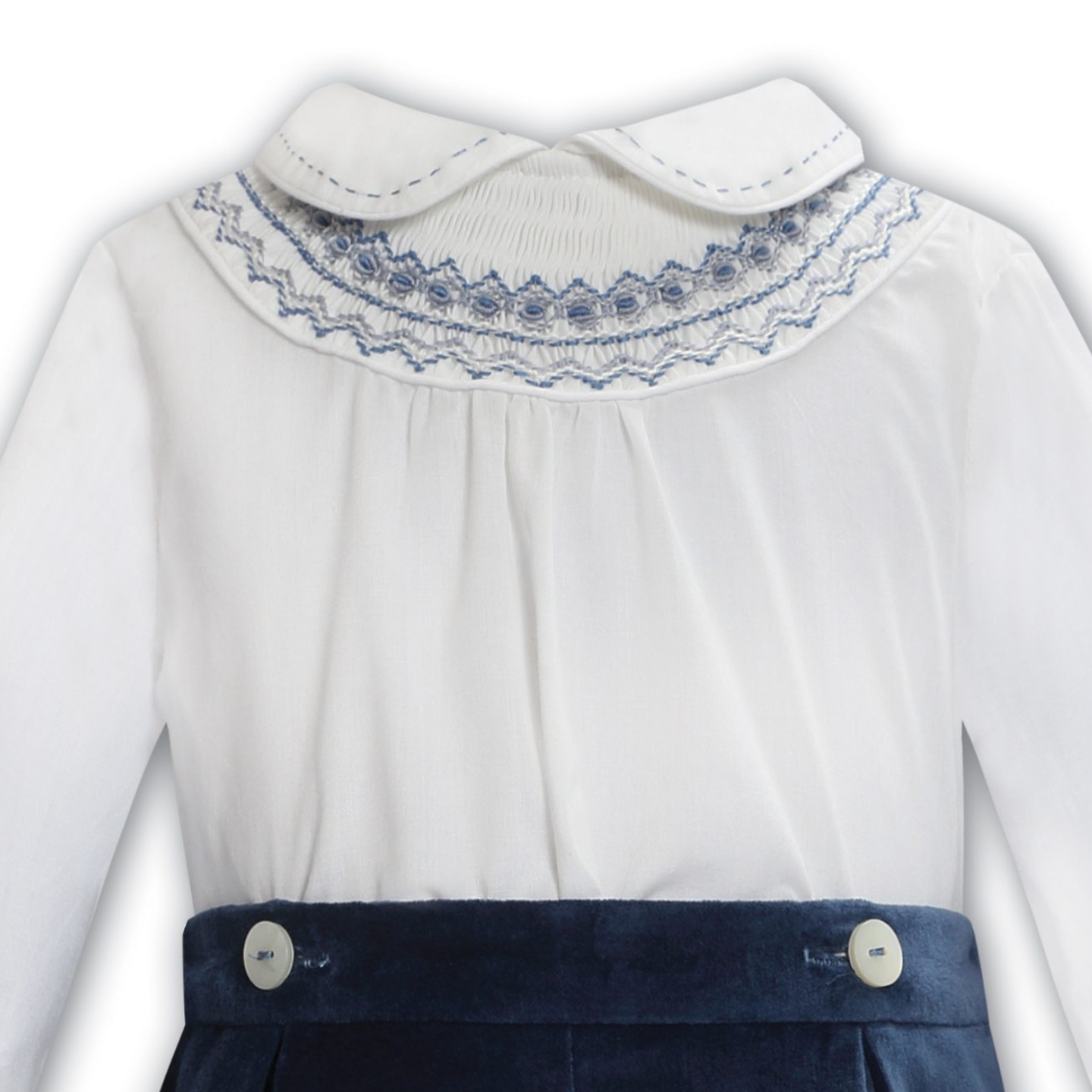 Sarah Louise Two Piece Smock French Navy Set 013431