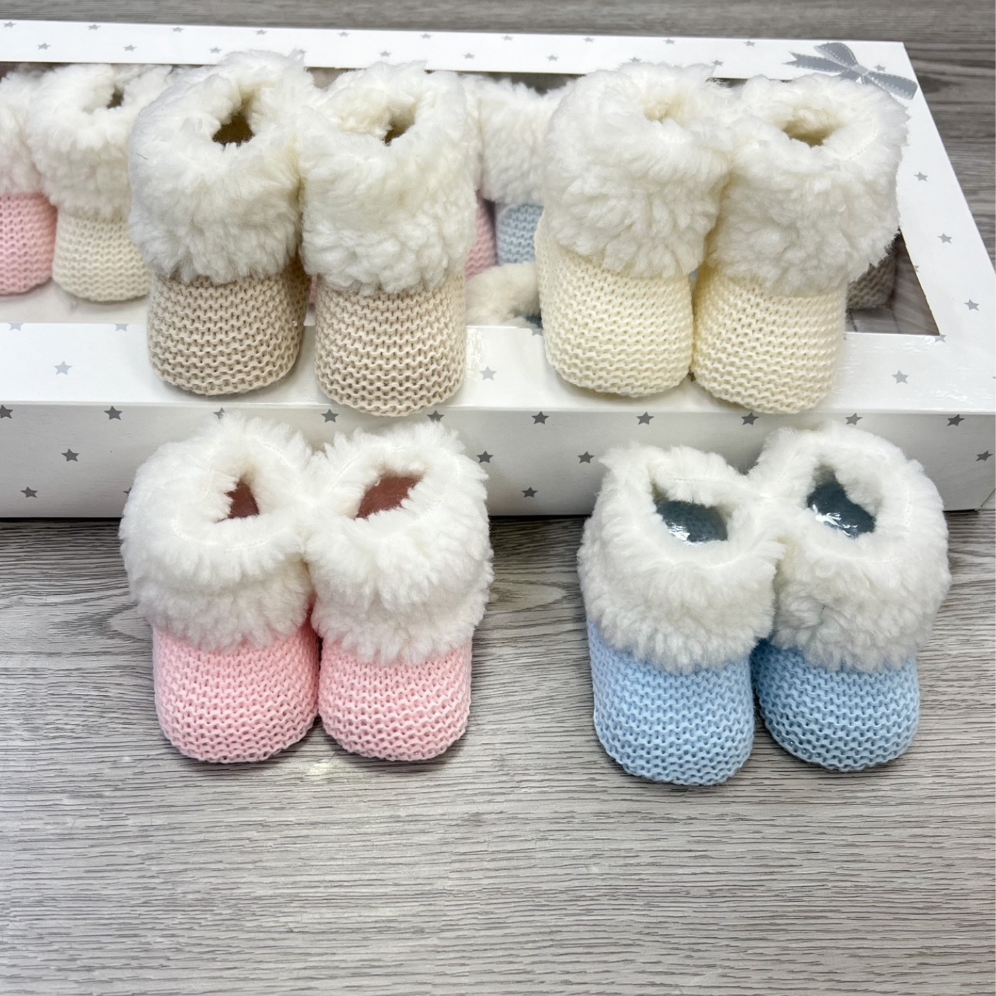 Baby Faux Fur Trim Booties