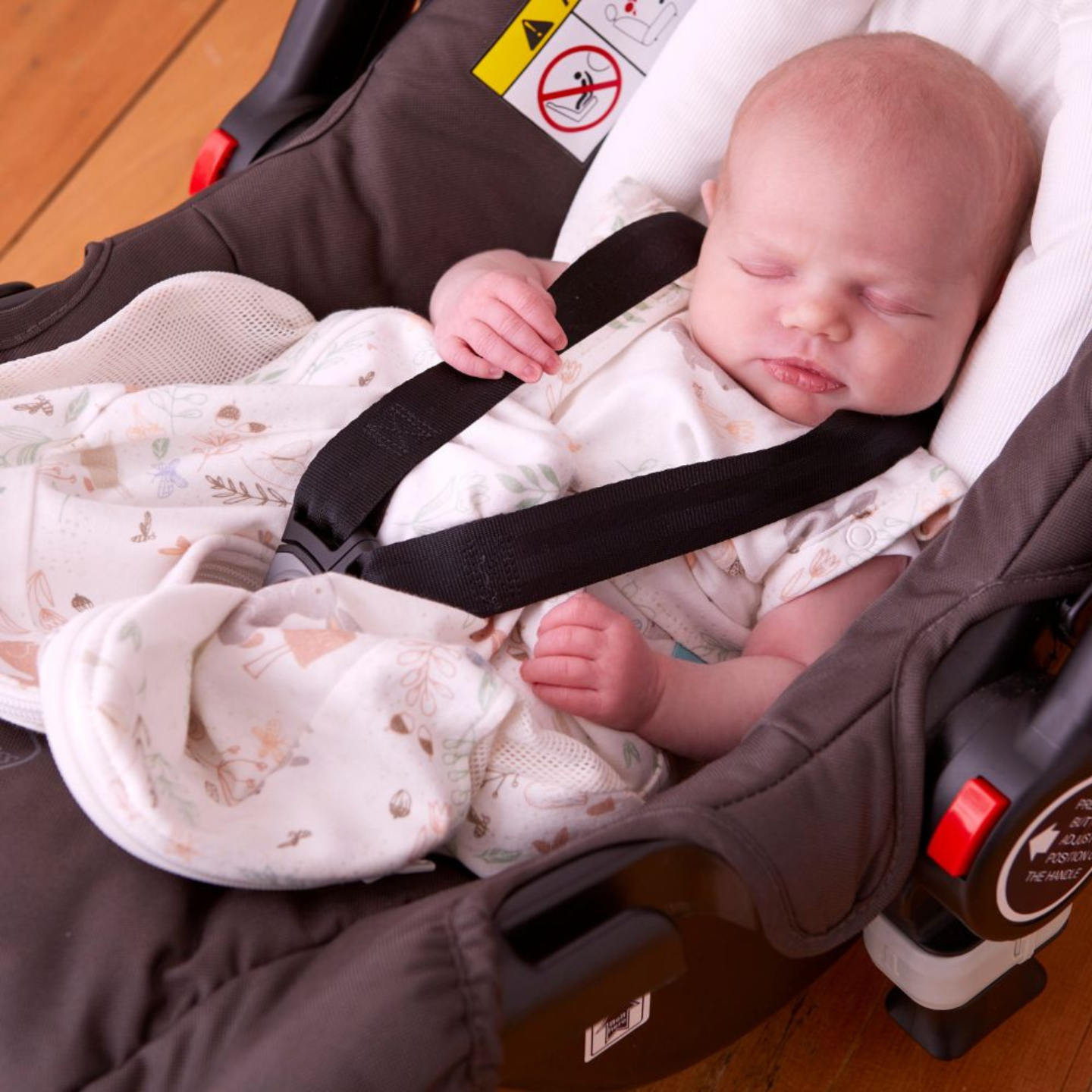 Purflo 2.5 Tog Swaddle To Sleep Bag - Storybook Nutmeg (0-4 Months)