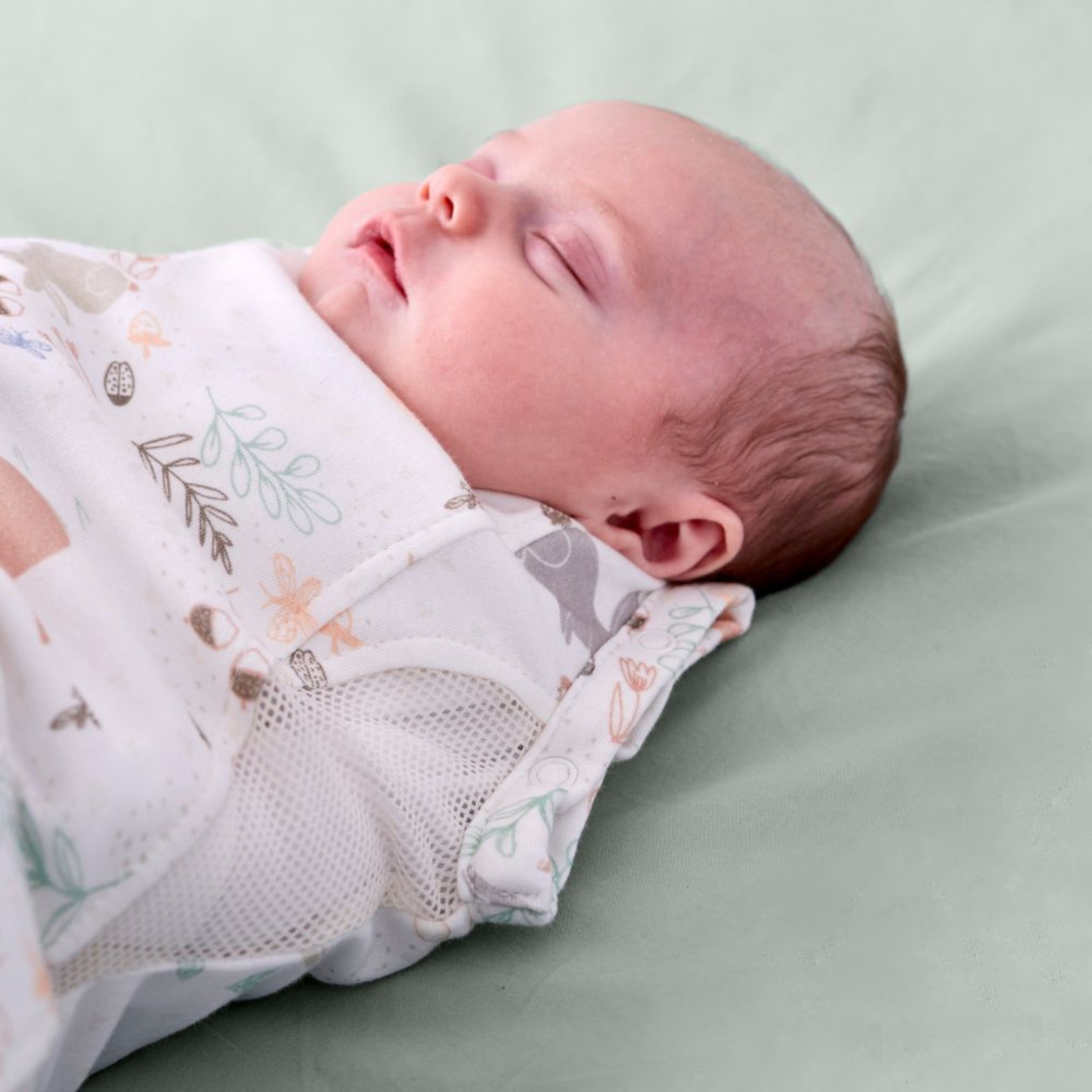 Purflo 2.5 Tog Swaddle To Sleep Bag - Storybook Nutmeg (0-4 Months)