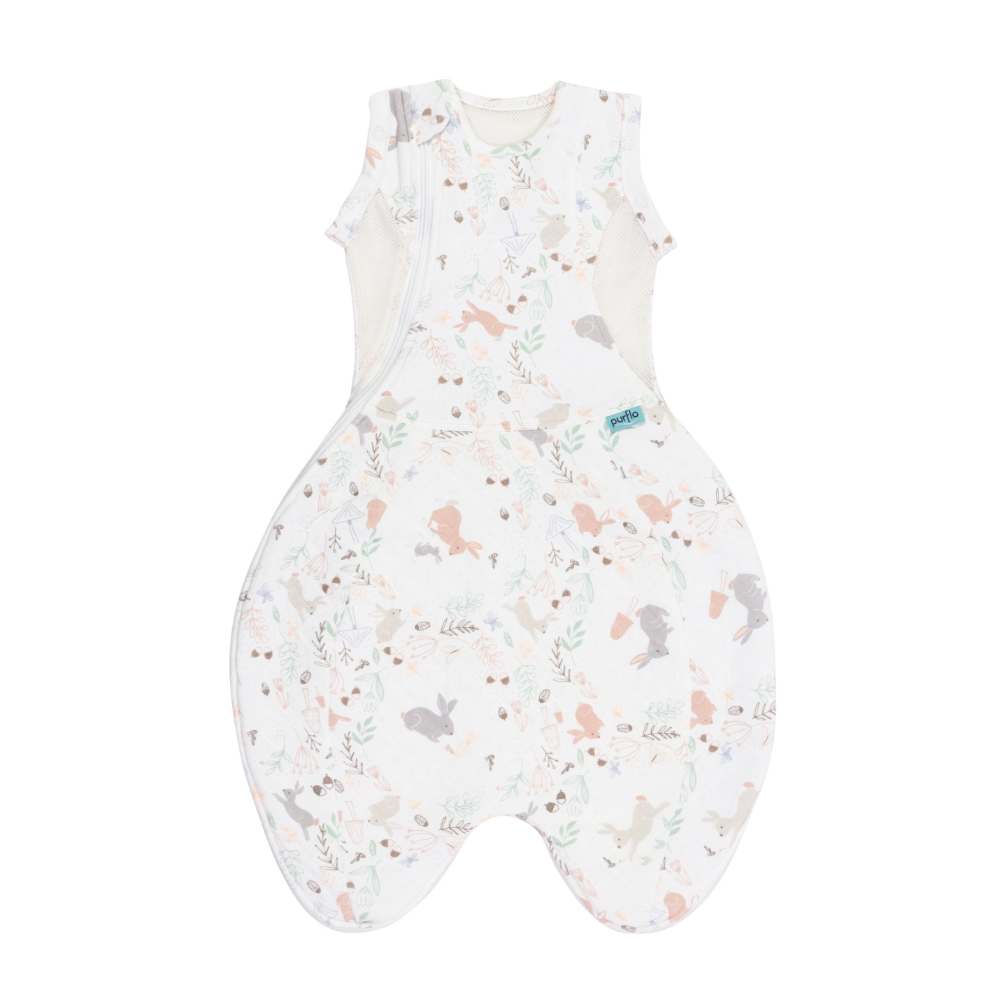 Purflo 2.5 Tog Swaddle To Sleep Bag - Storybook Nutmeg (0-4 Months)