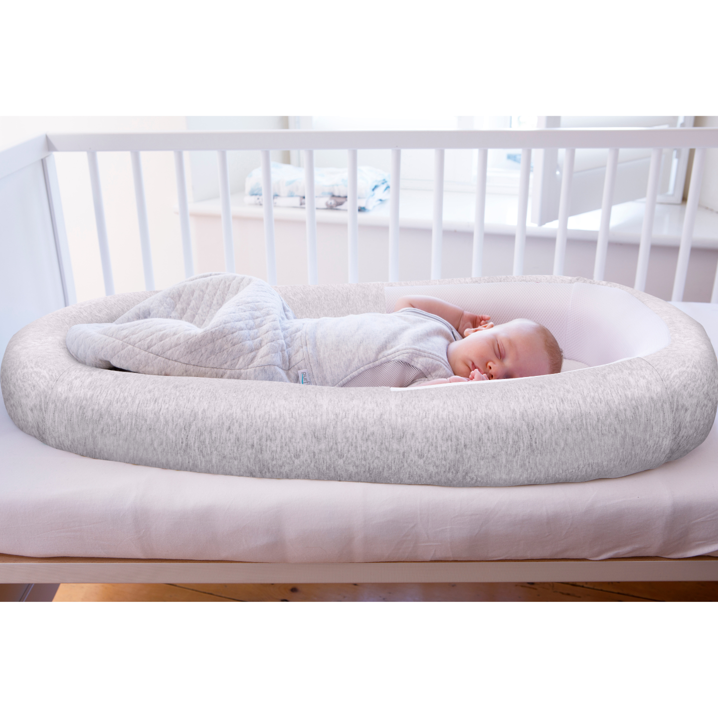 Purflo Sleep Tight Baby Bed - Minimal Grey