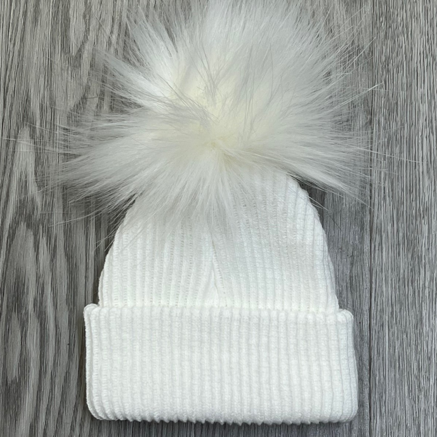 2nd Size White Pom Pom Hat