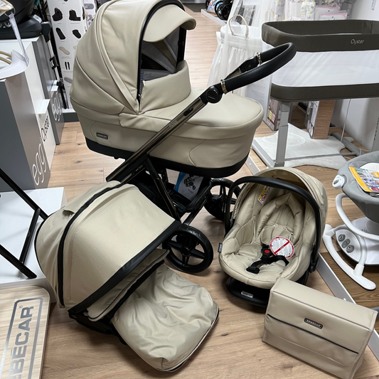 EX-DISPLAY Bebecar Flowy Travel System - Beige/Fume