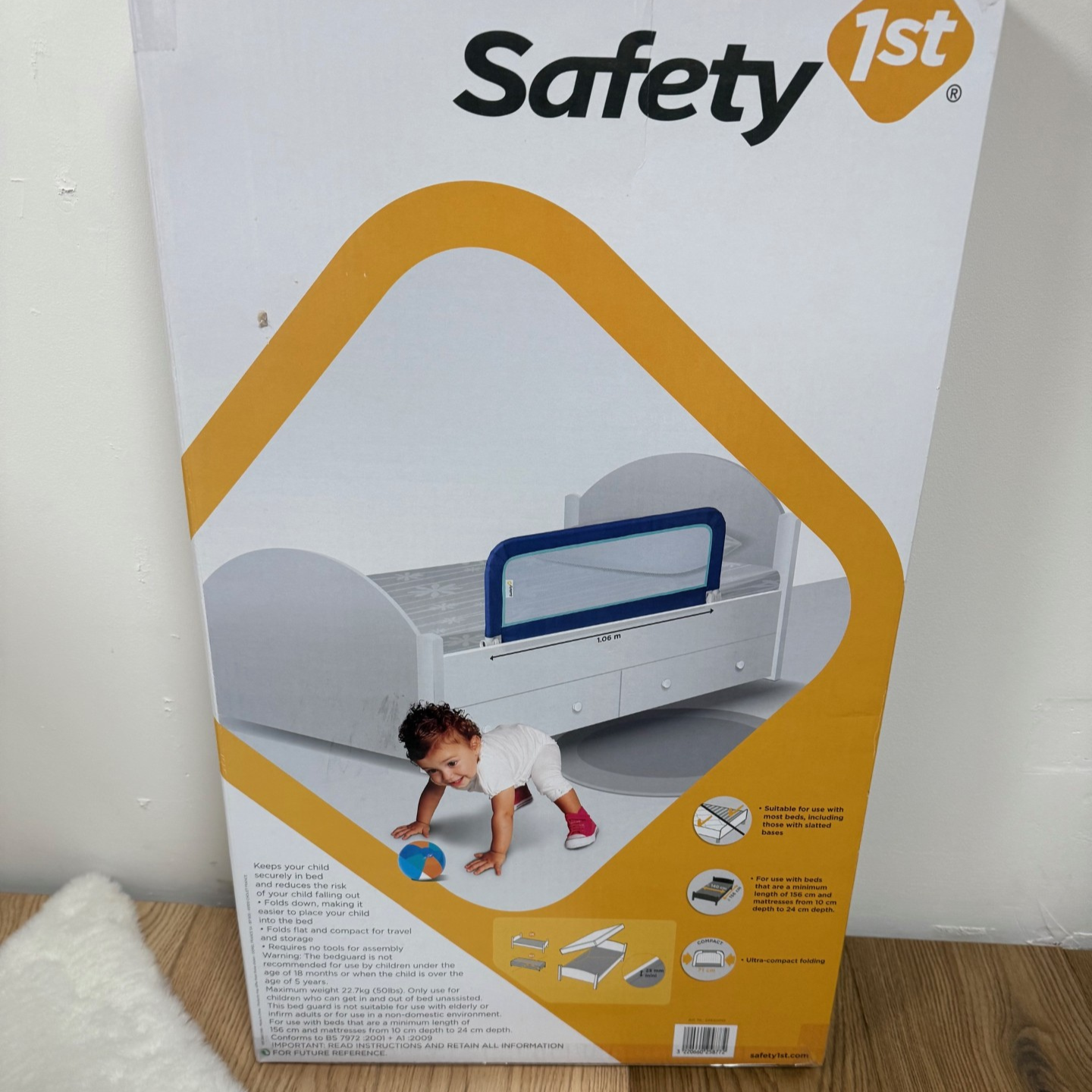 Saftey 1st Portable Bedrail - Blue