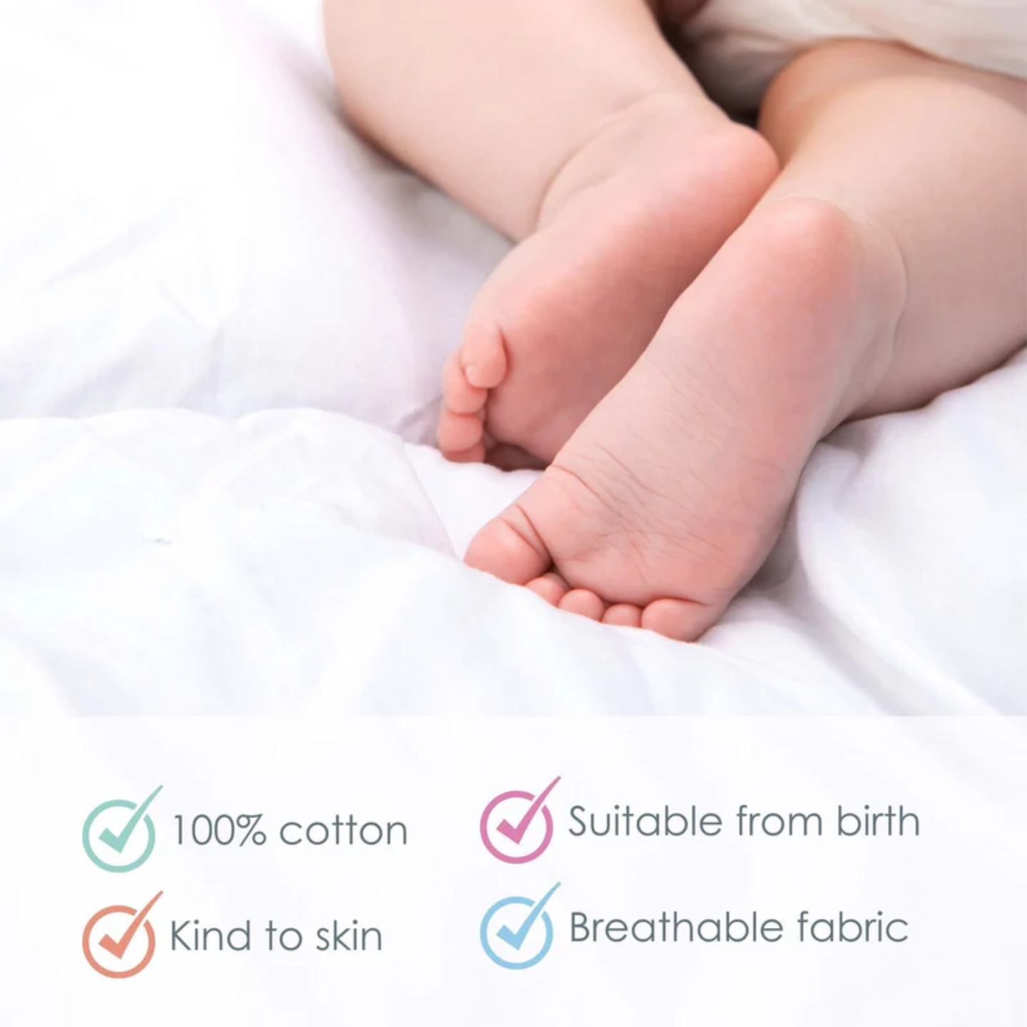 2 Pack Fitted Cotton Cot Bed Sheets 140 x 70cm