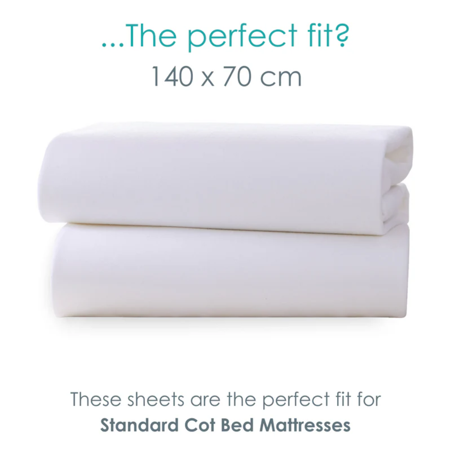 2 Pack Fitted Cotton Cot Bed Sheets 140 x 70cm