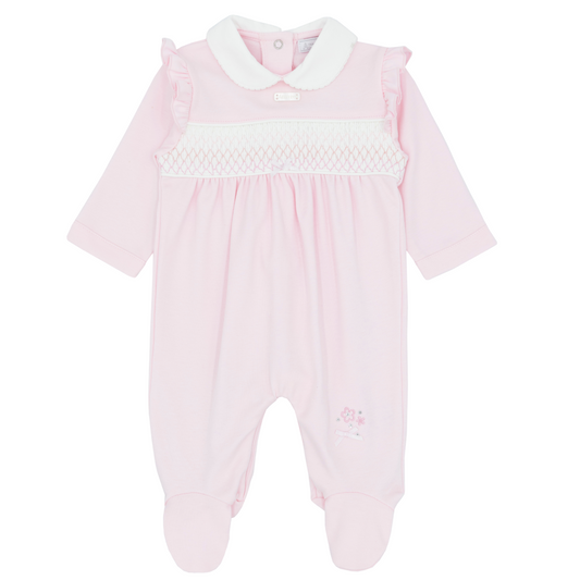 Amore Pink Smock Sleepsuit