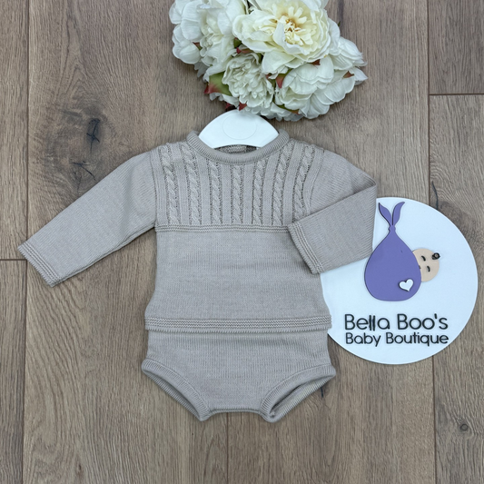 Little Nosh Biscuit Knit Two Piece Set