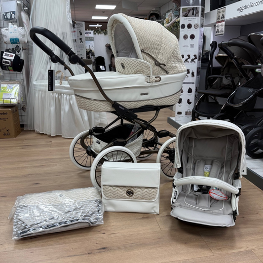 EX-DISPLAY Bebecar Prive Stylo Class+ 2in1 - White Woven