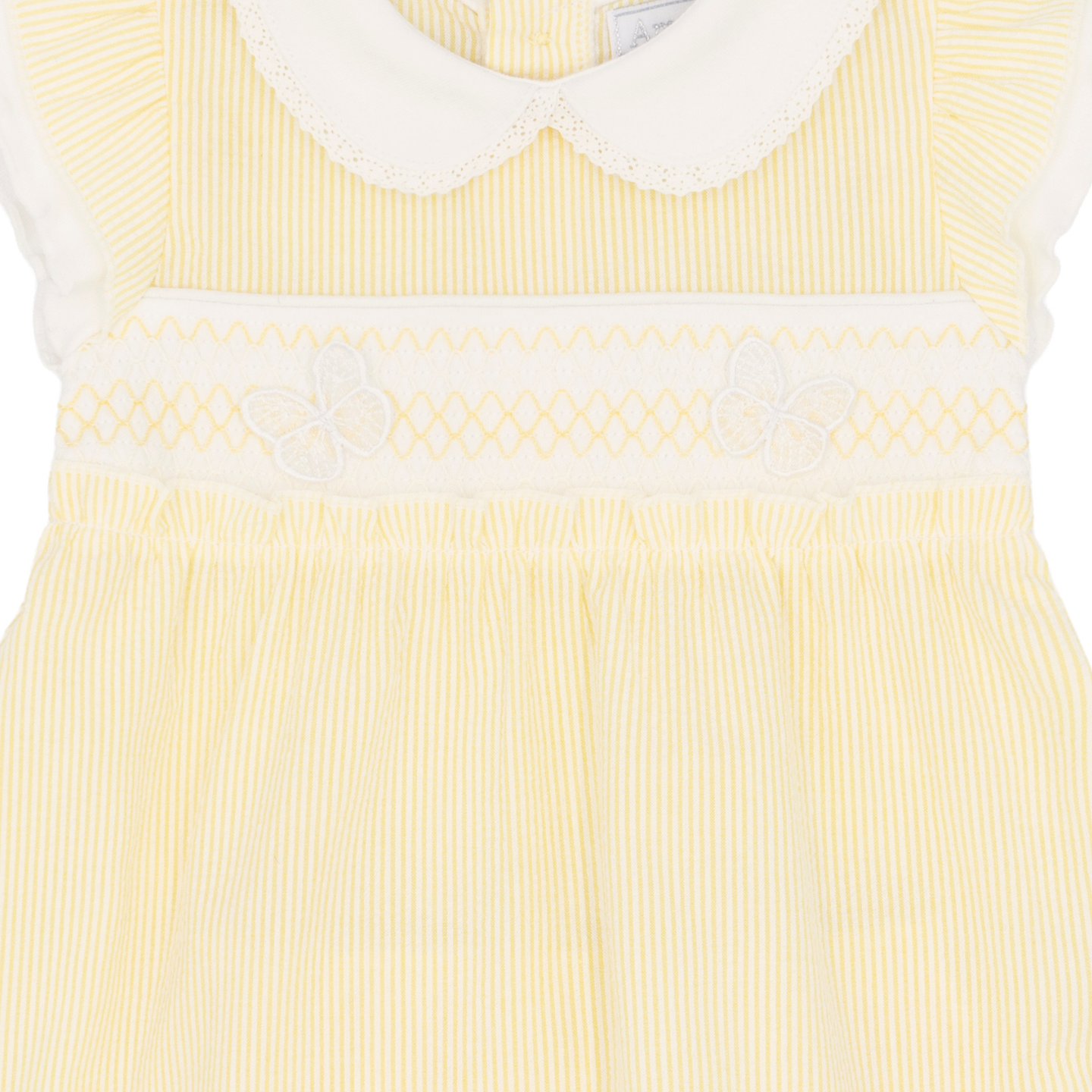 Amore Girls Lemon Smocked Dress & Pant Set