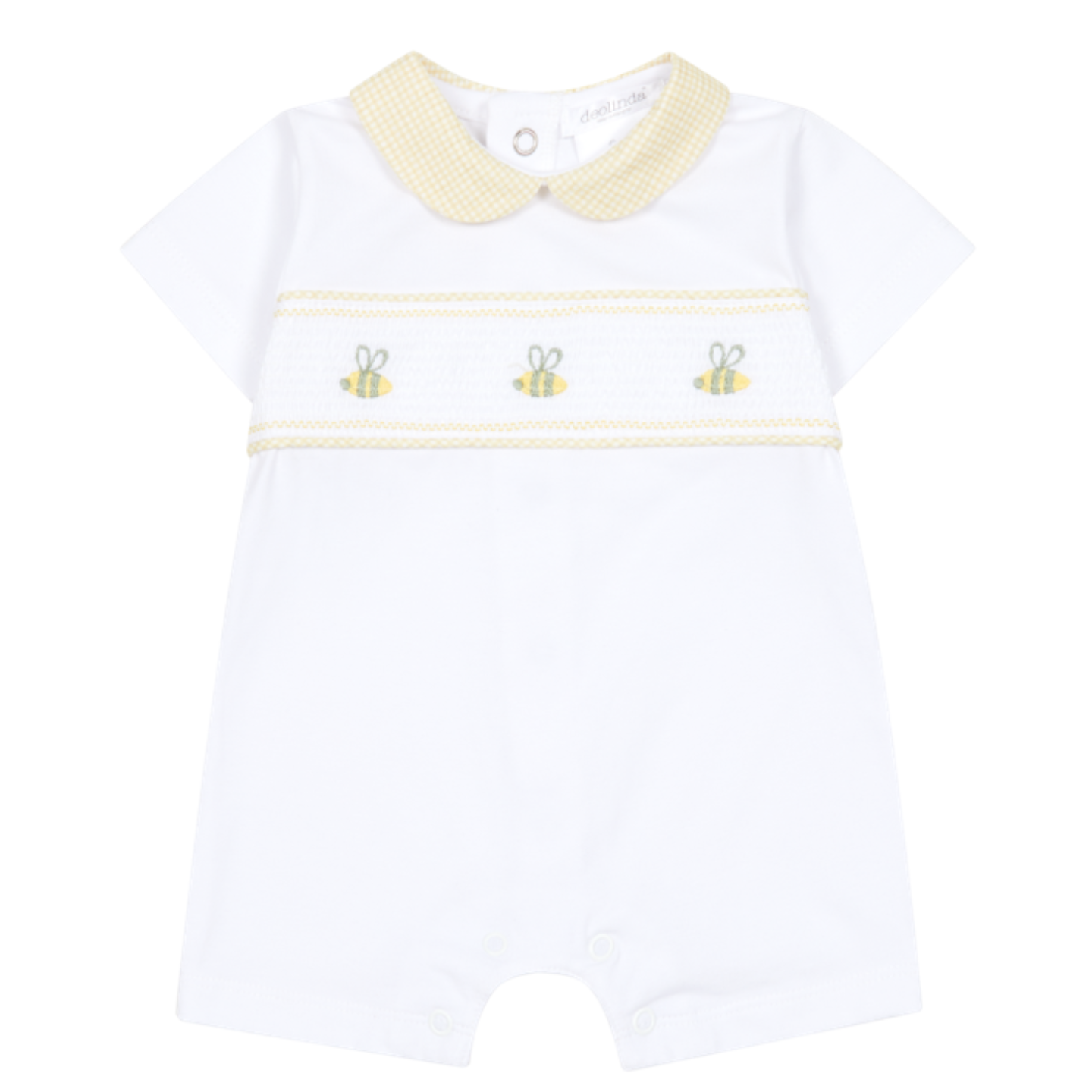 Deolinda White Smock Bumble Bee Romper