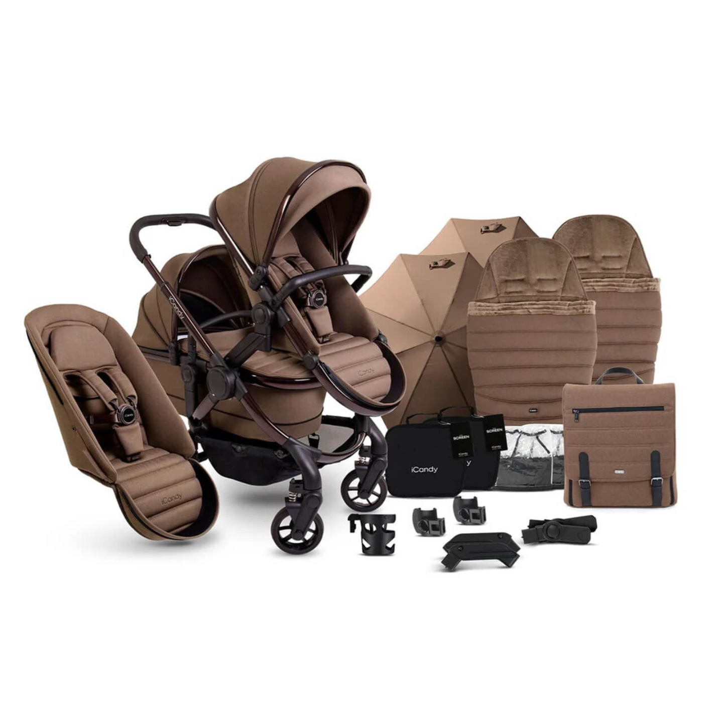 EX-DISPLAY iCandy Peach 7 Coco Double Complete Bundle With Cocoon Car Seat & Base