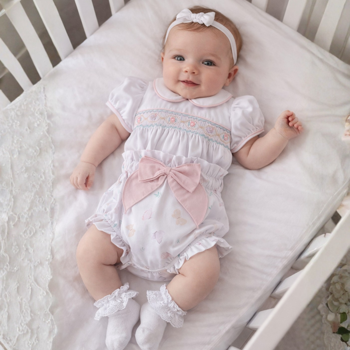 Pretty Originals Baby Girls Butterfly Smock Jam Pants