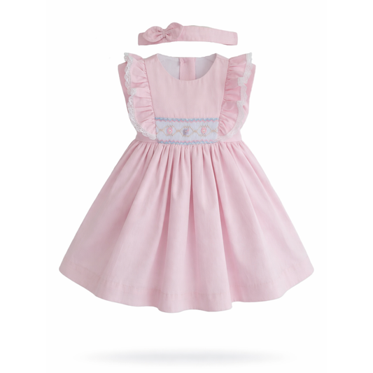 Pretty Originals Pink Smock Dress