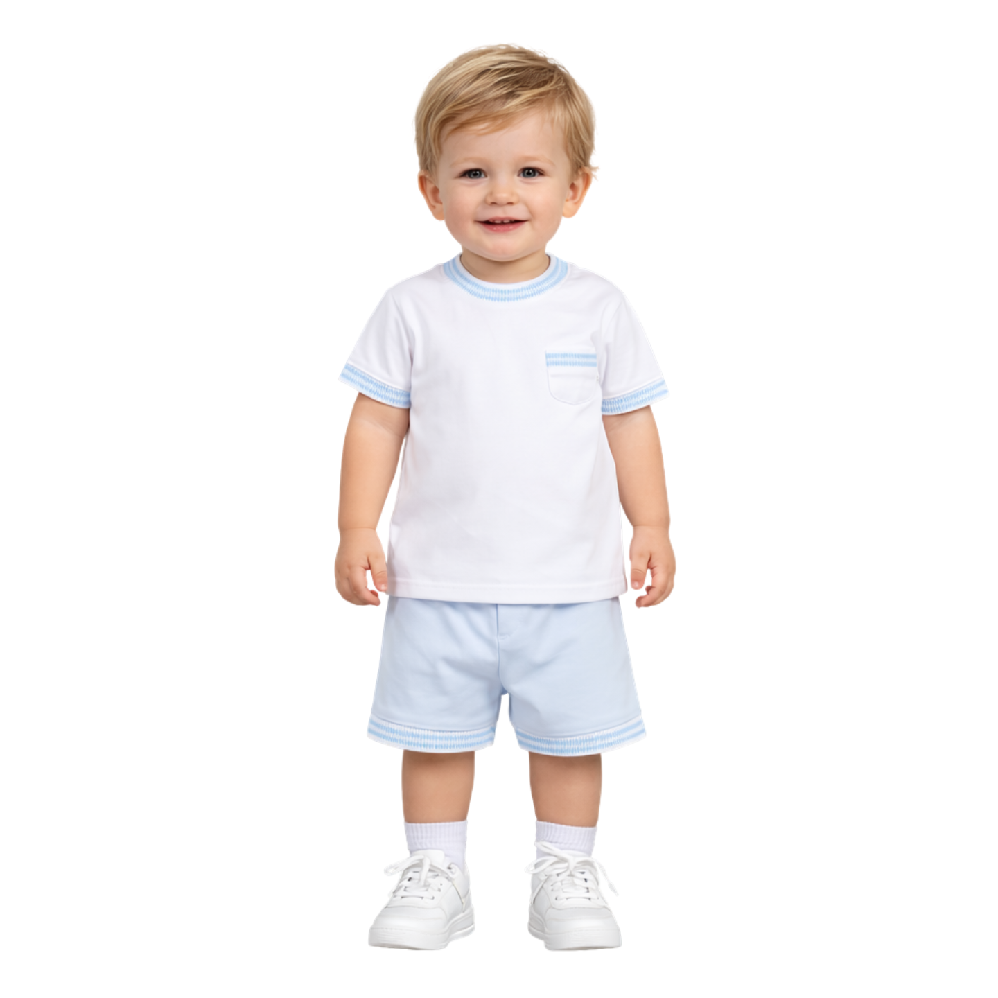 Deolinda Boys Two Piece Blue Short Set