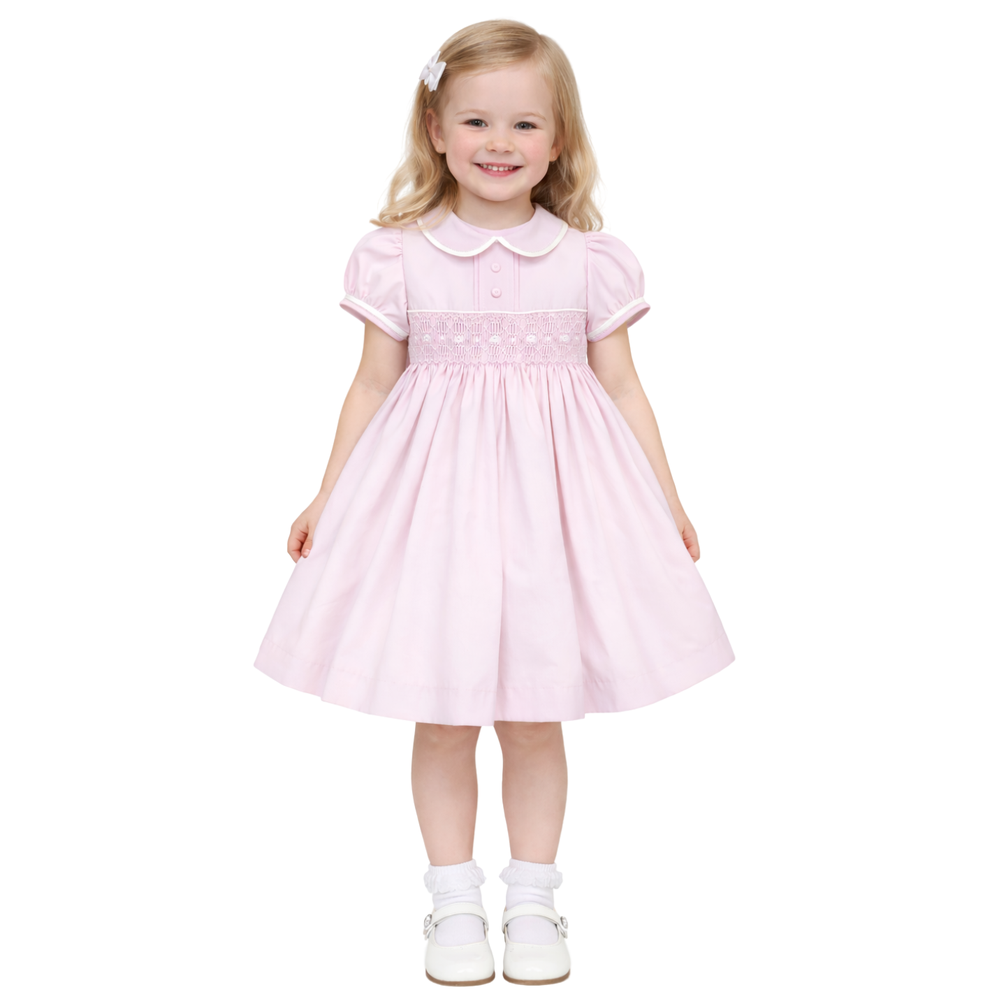 Pretty Originals Pink Smock Dress BD02289