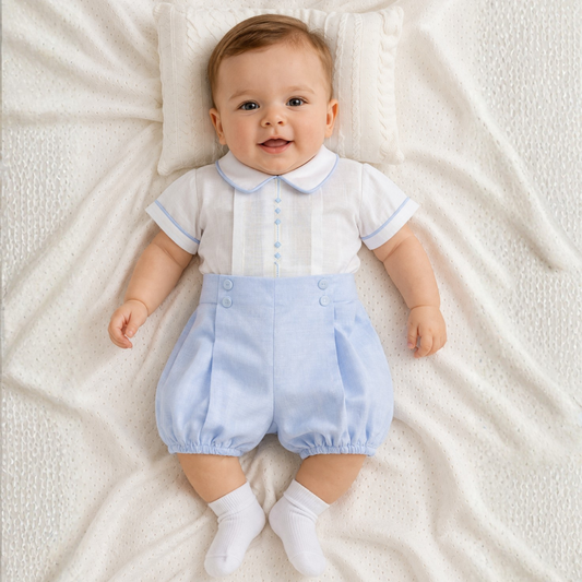 Pretty Originals Boys Blue/White Two Piece