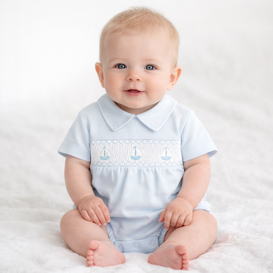 Little Nosh Baby Boy Boat Romper