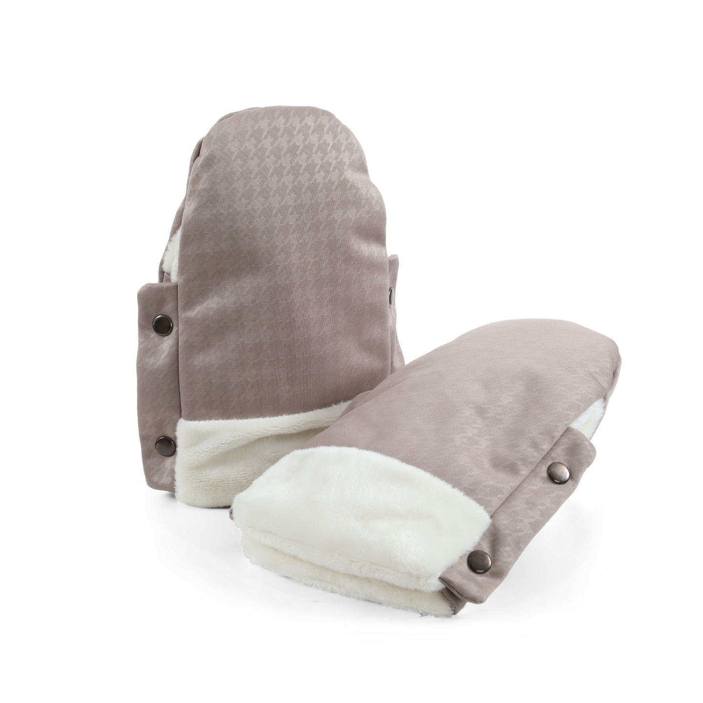 Egg Handmuffs - Houndstooth Almond