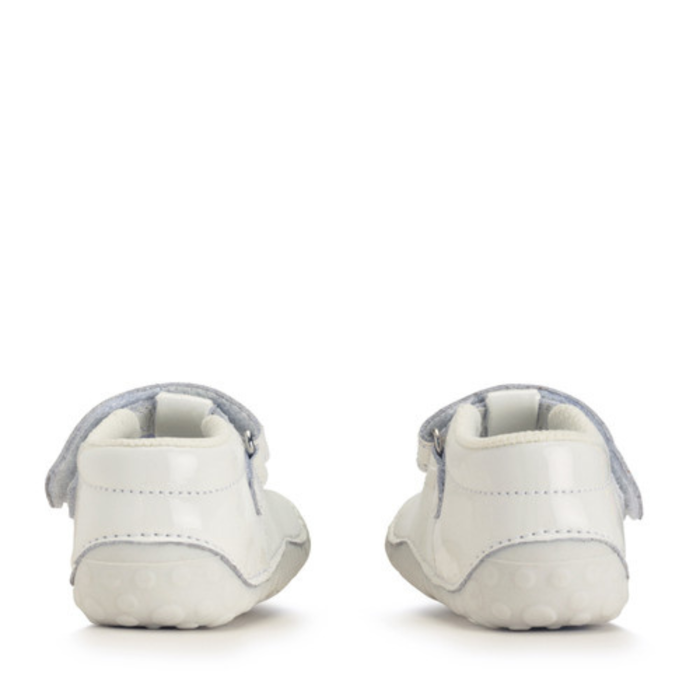 Start Rite Wiggle White Patent Rip Tape Pre Walker