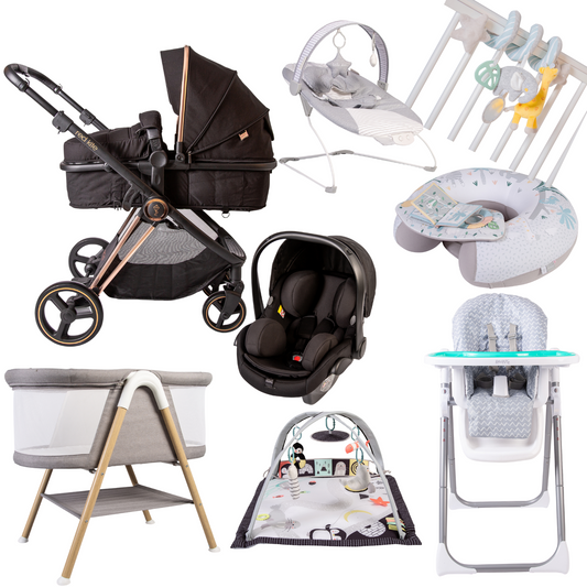 Redkite 7 Piece Travel System & Home Baby Bundle - Amber