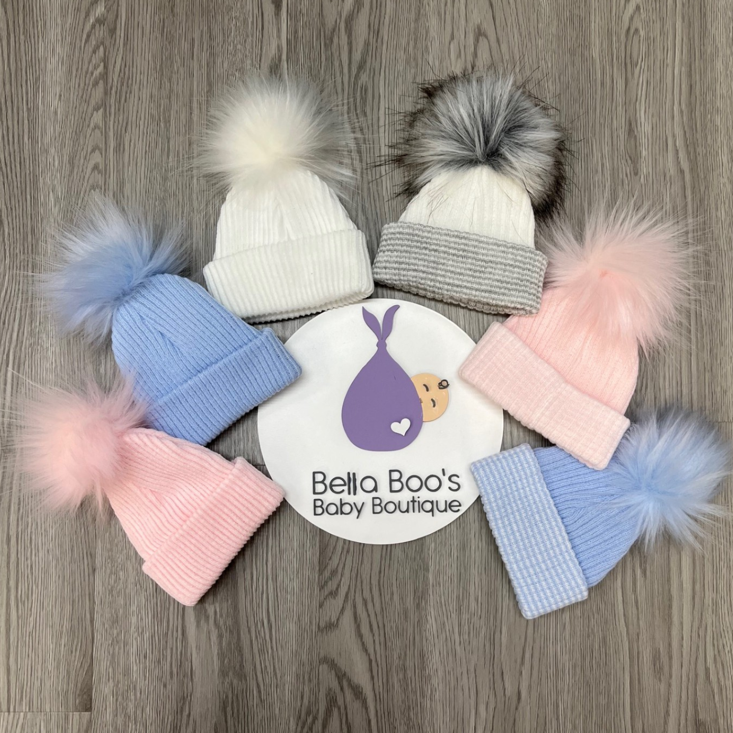 Baby 1st Size Pom Pom Hat