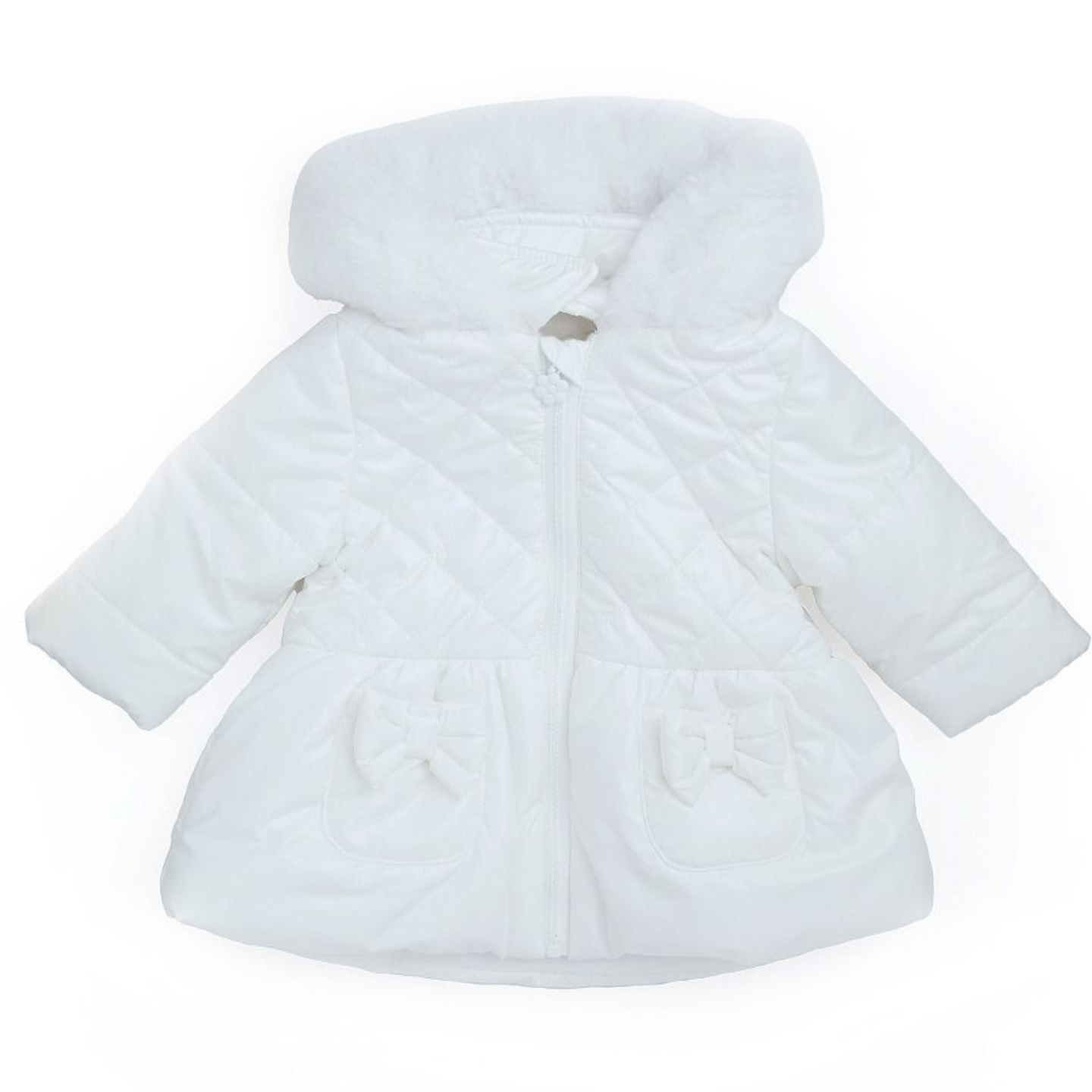 Sevva White Pearlised Coat With Hood