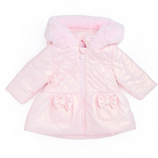 Sevva Pink Pearlised Coat With Hood