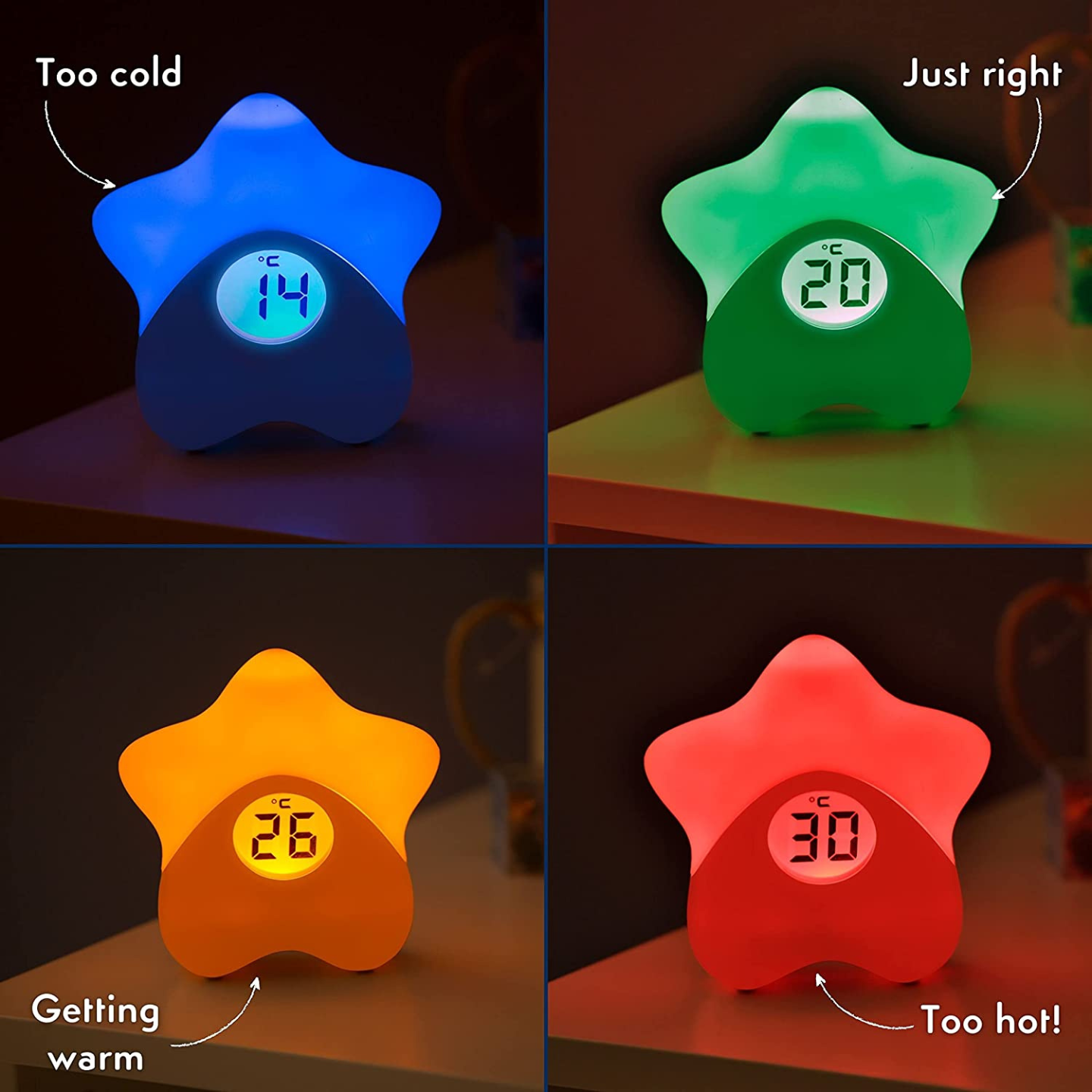 Purflo Starlight Room Thermometer Colour Changing