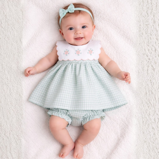 Deolinda Baby Girls Malibu Dress & Pant Set