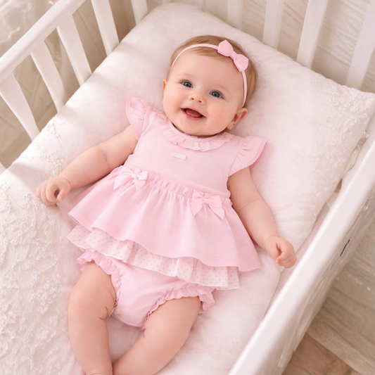 Amore Girls Pink Jam Pant Set