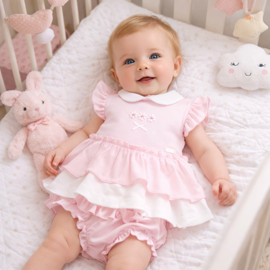 Amore Girls Pink Daisy Jam Pant Set