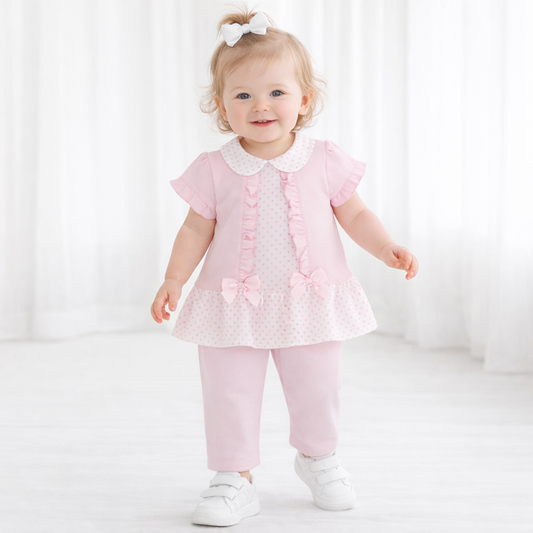 Amore Girls Pink Tunic & Legging Set