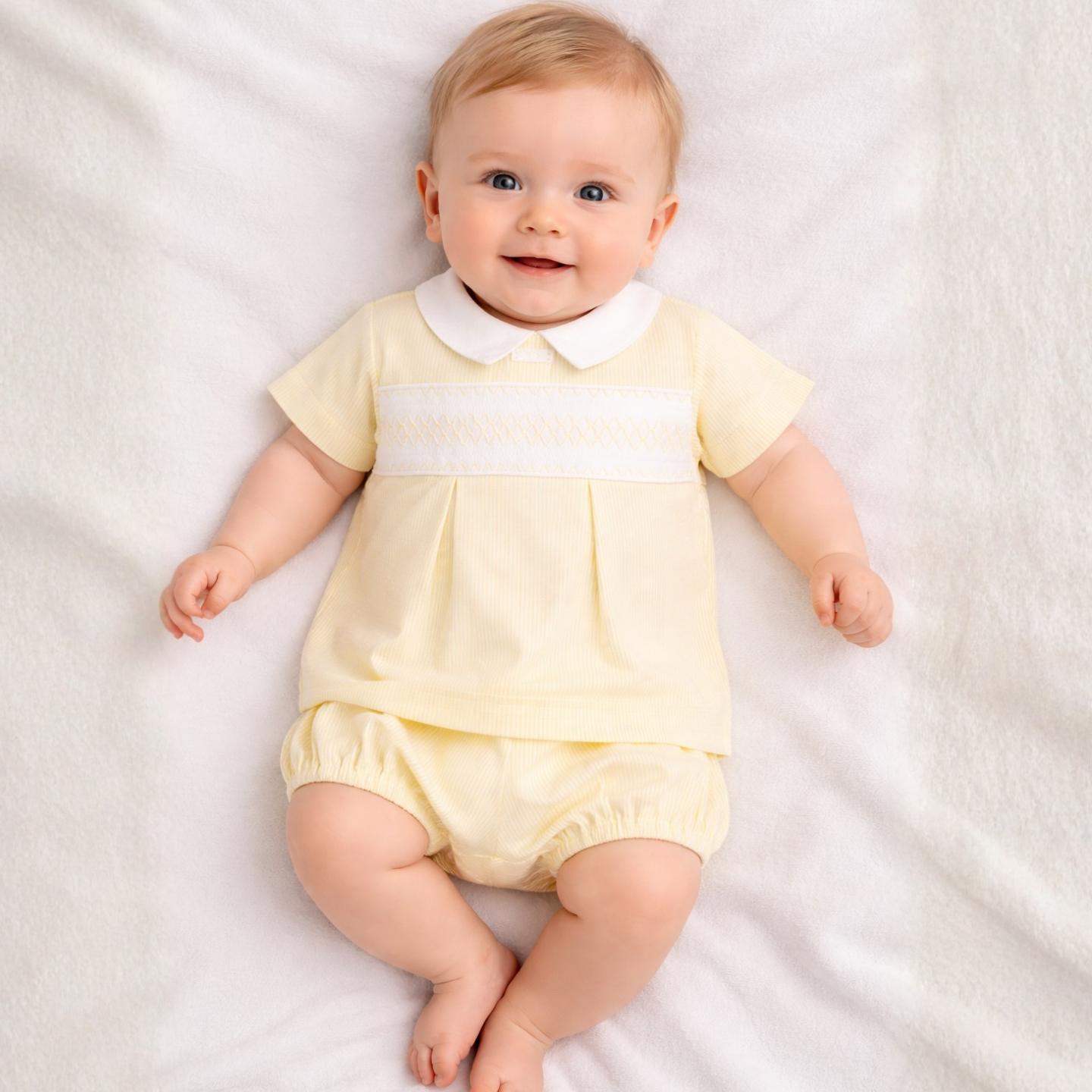 Amore Boys Lemon Smocked Jam Pant Set