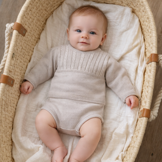 Little Nosh Biscuit Knit Two Piece Set