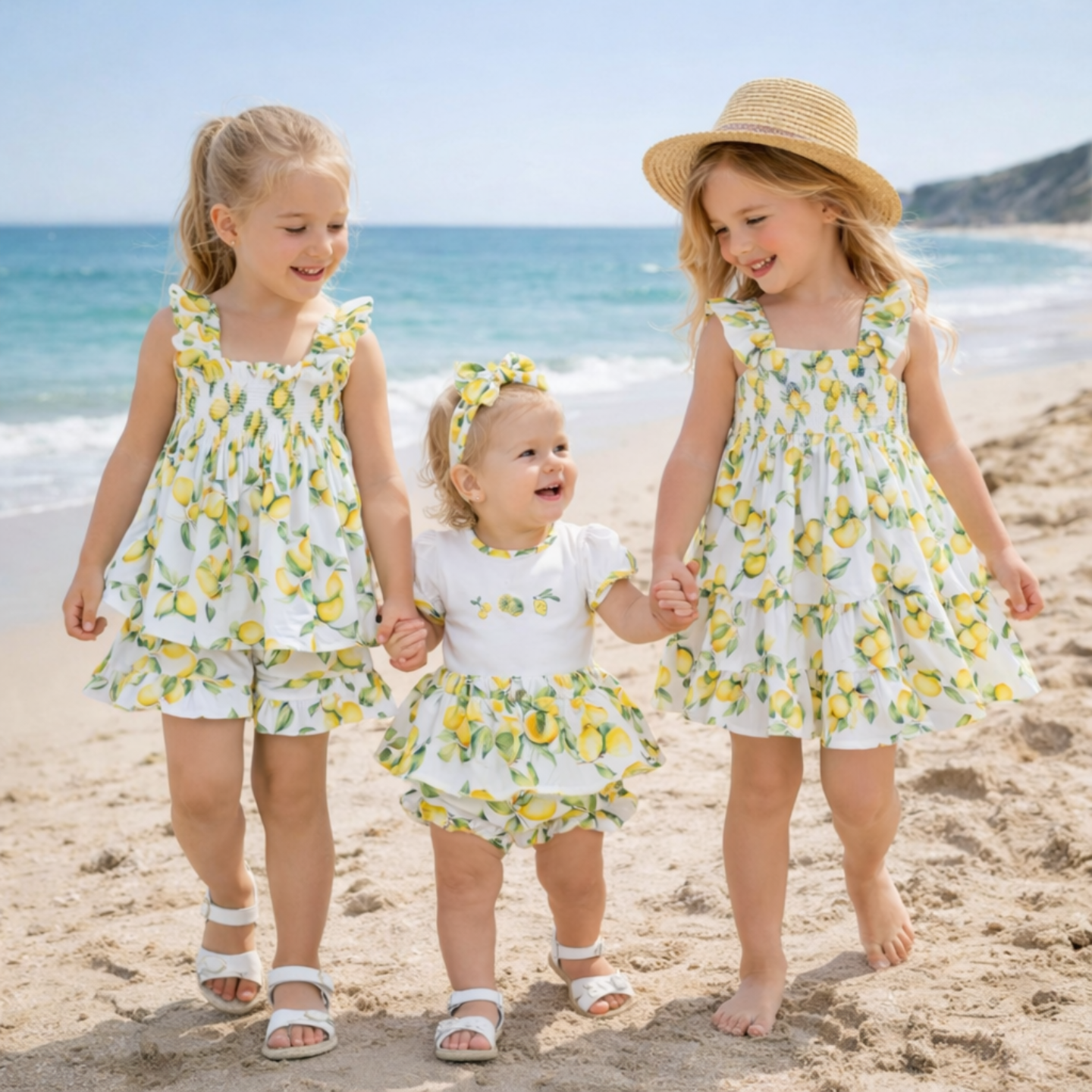 Deolinda Sorrento Girls Lemon Design Dress