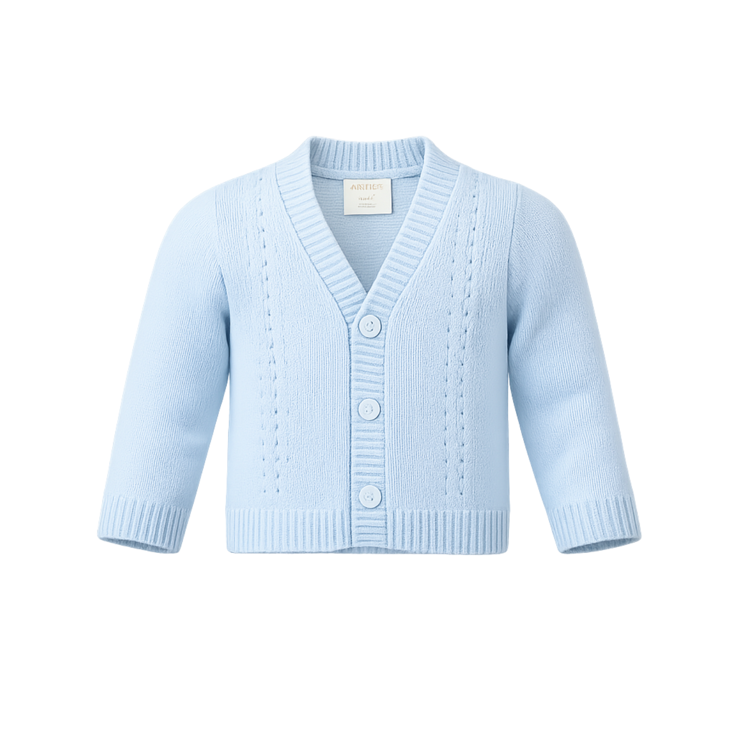Blue Cable Knit Cardigan
