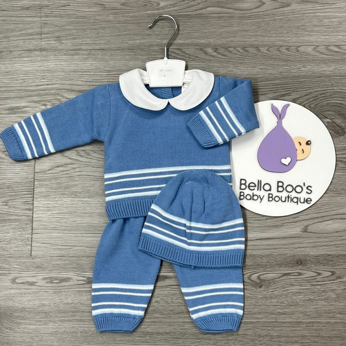 Blue Boys Trouser Set with Hat