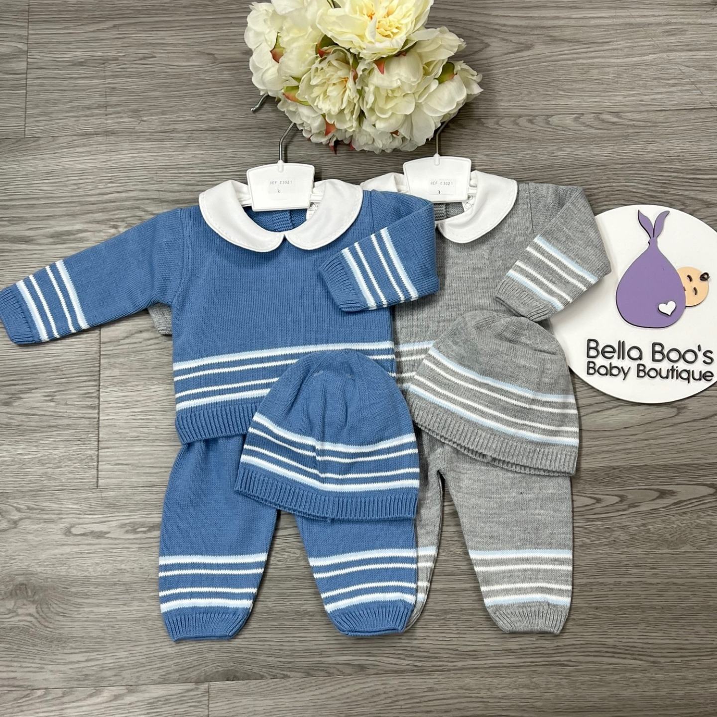 Grey Boys Trouser Set with Hat
