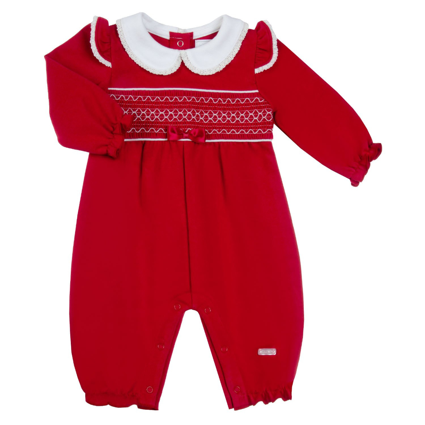 Amore Girls Red Smock Romper