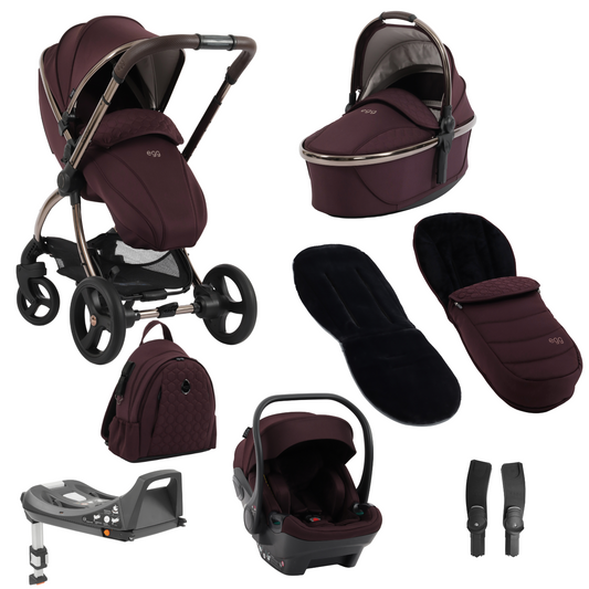 Egg3 Luxury 8 Piece i-Size Bundle - Mulberry