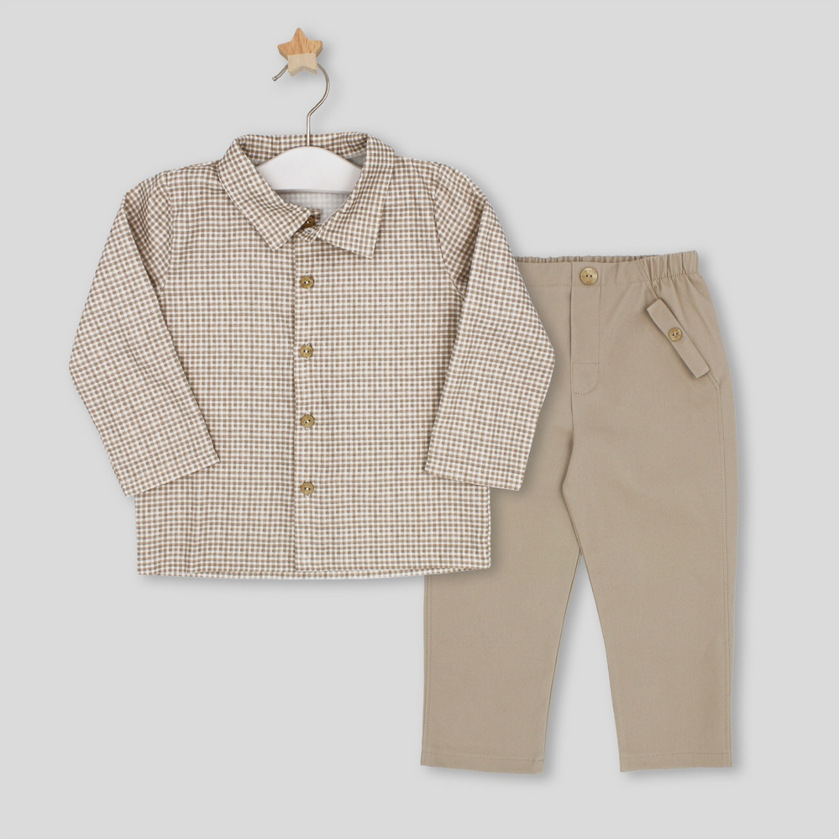 Rapife Boys Biscuit Trouser & Shirt Set