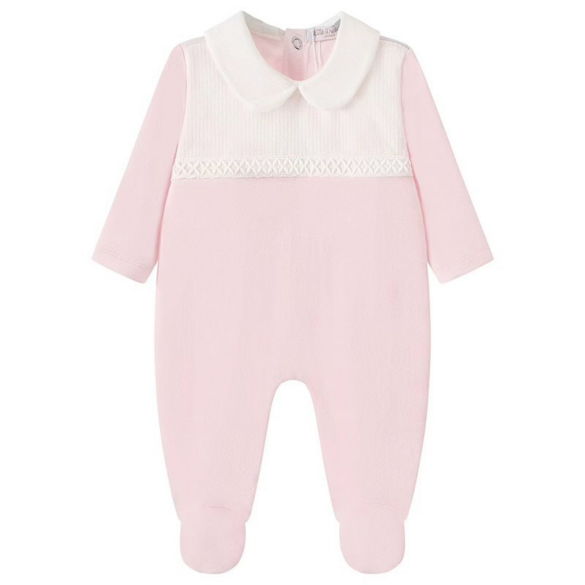 Baby Girls Pink Cotton Sleepsuit