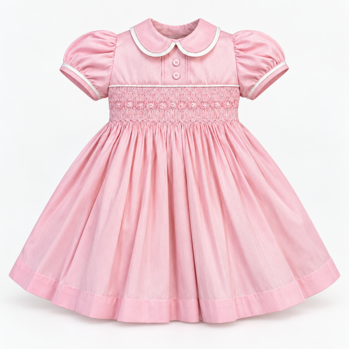 Pretty Originals Pink Smock Dupion Dress