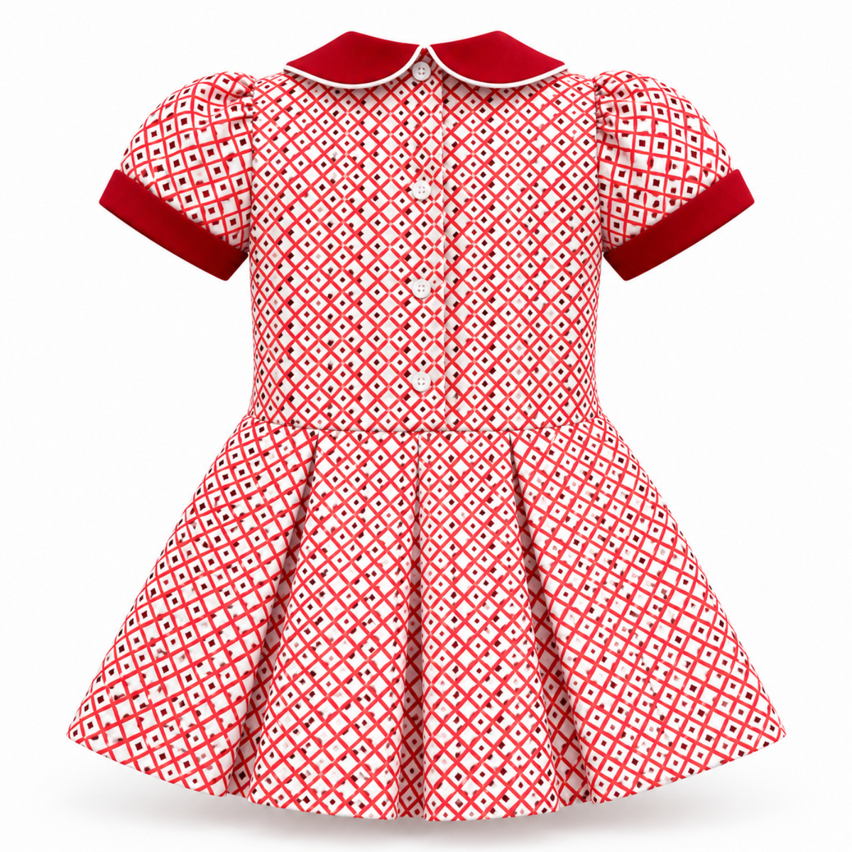 Pretty Originals Red Print Drop Waist Dress