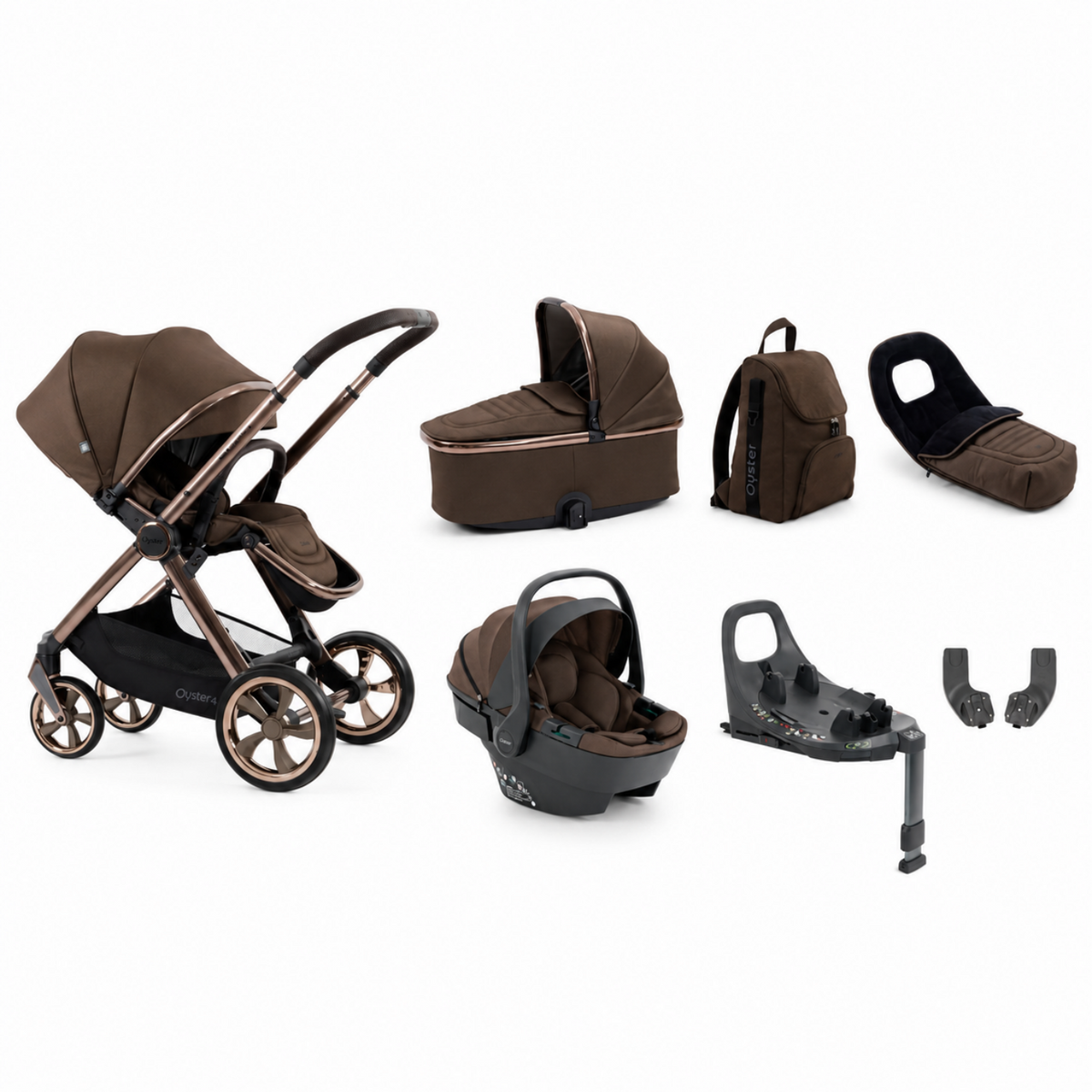 Babystyle Oyster4 Luxury 7 Piece Bundle - Chocolate Velvet
