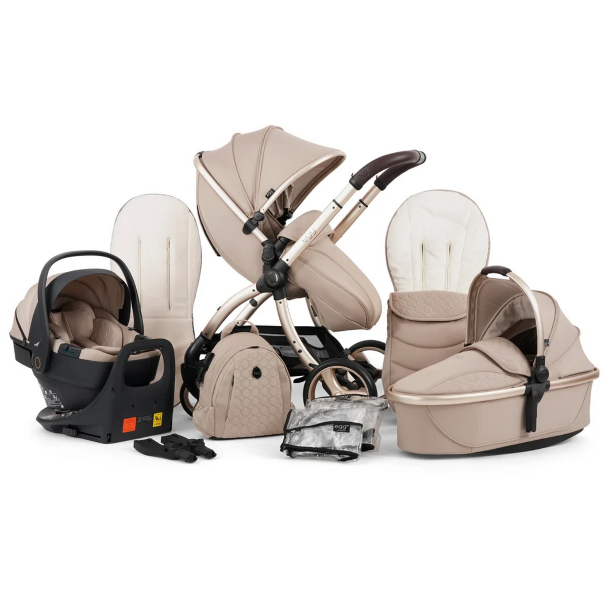 Egg3 Luxury 8 Piece i-Size Bundle - Feather